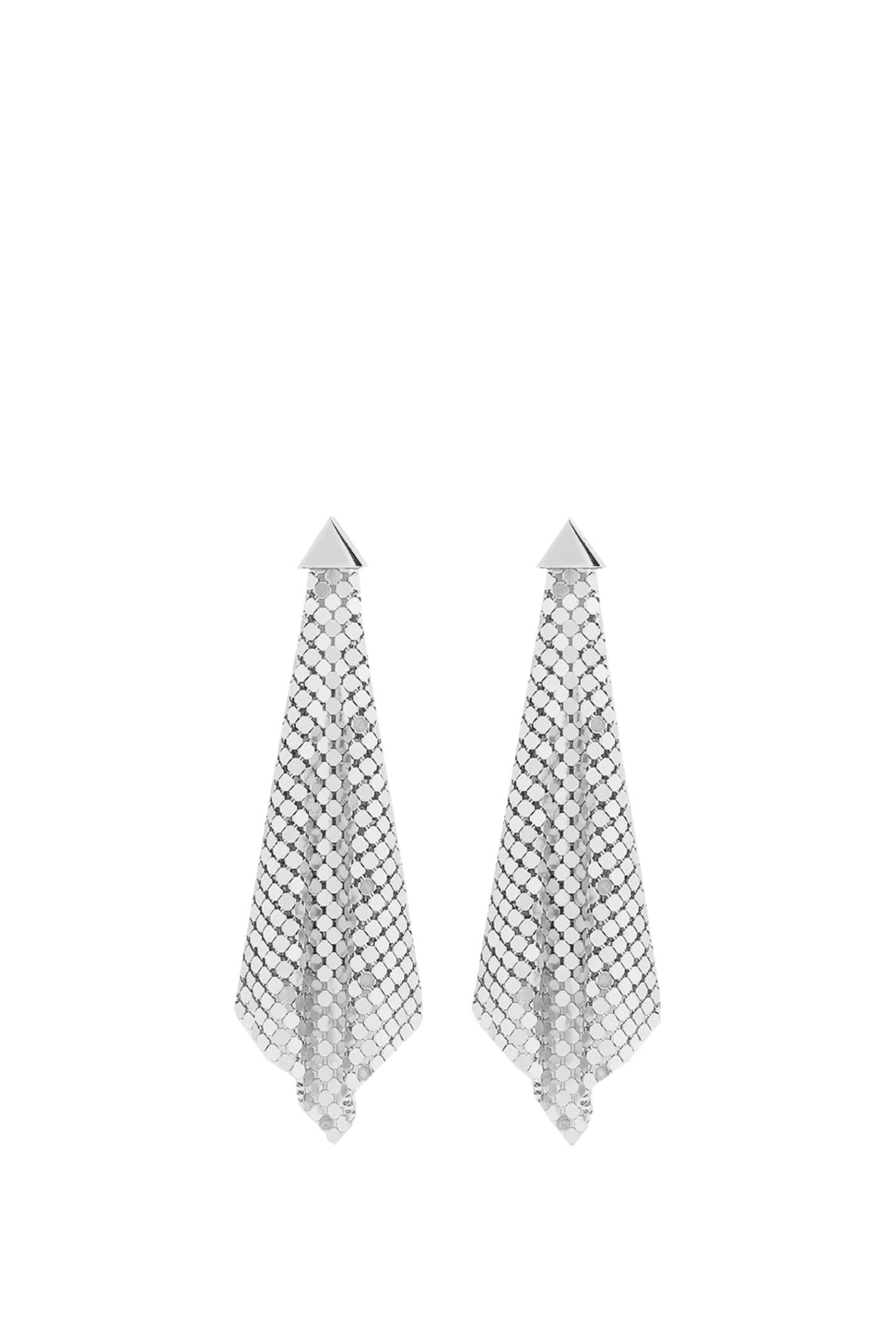 Shop Rabanne Earrings In Silver