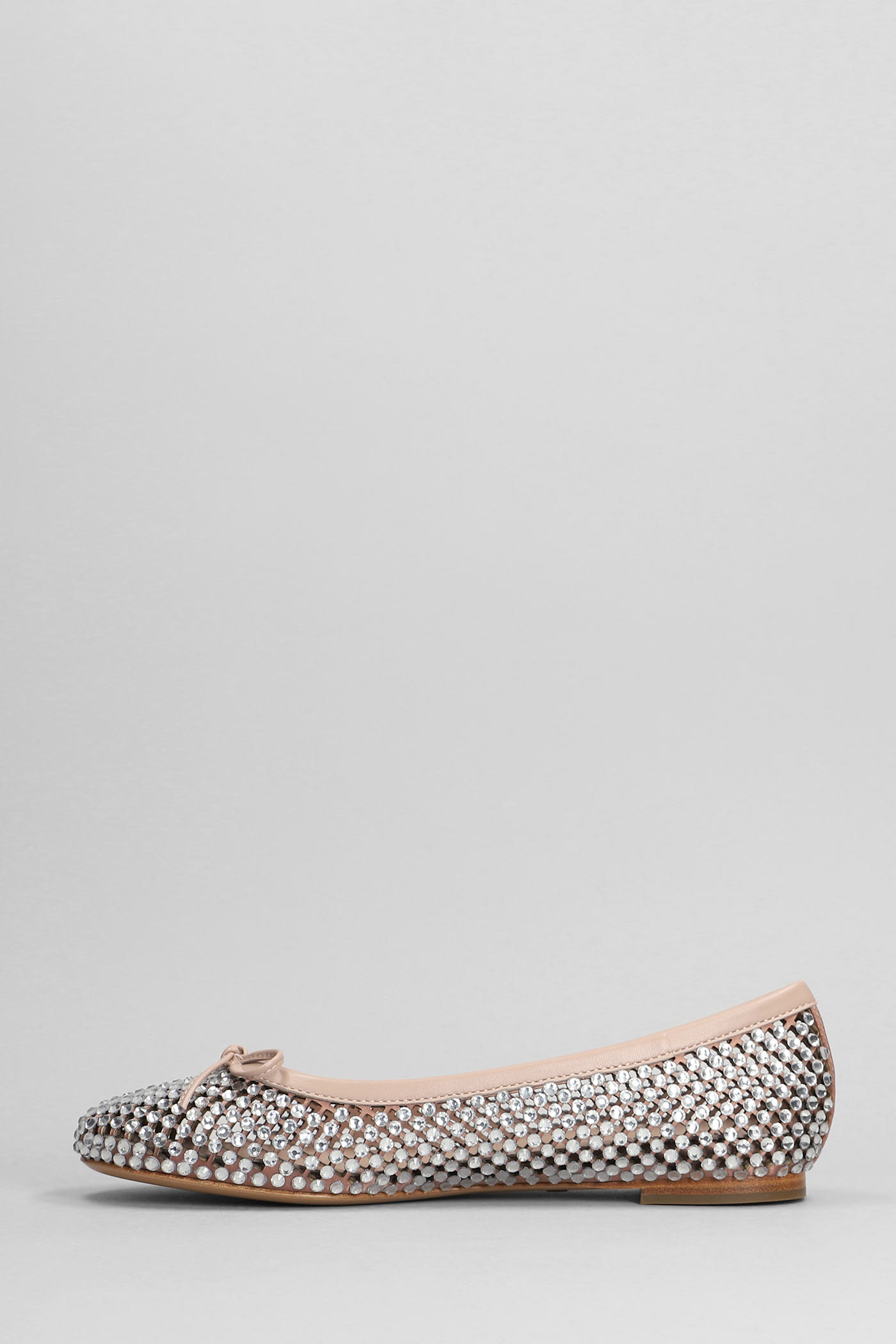 Shop Lola Cruz Sacha Ballet Flats In Beige Leather