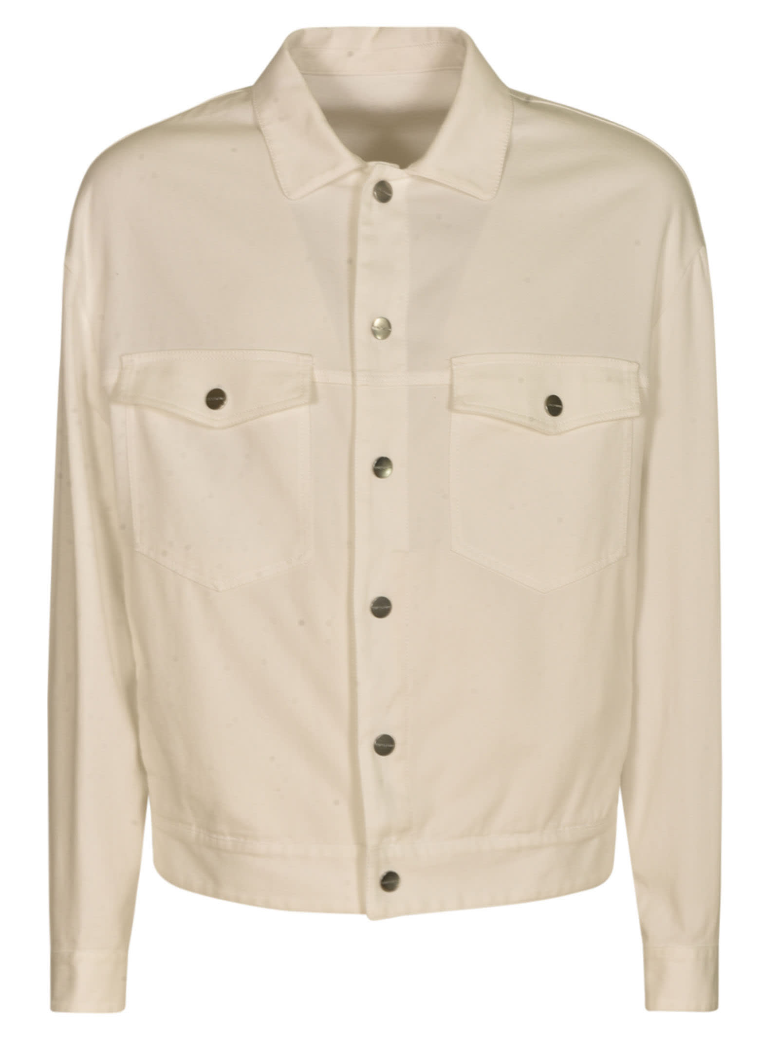 Giorgio Armani Patched Pocket Buttoned Shirt In White