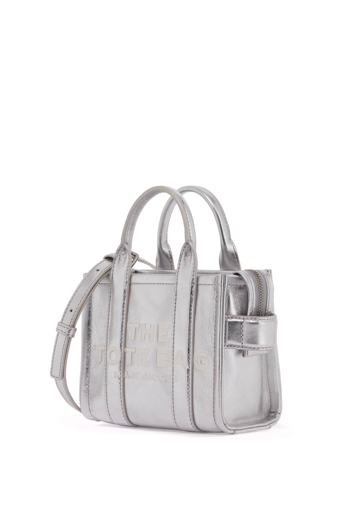 Marc Jacobs The Crossbody Tote Bag Leather In Silver