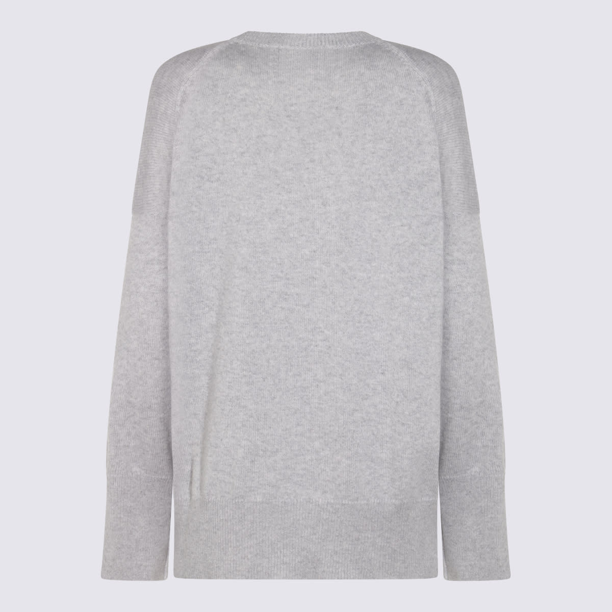 Brunello Cucinelli Soft Texture Crewneck Knitwear With Ribbed Finish In Gray