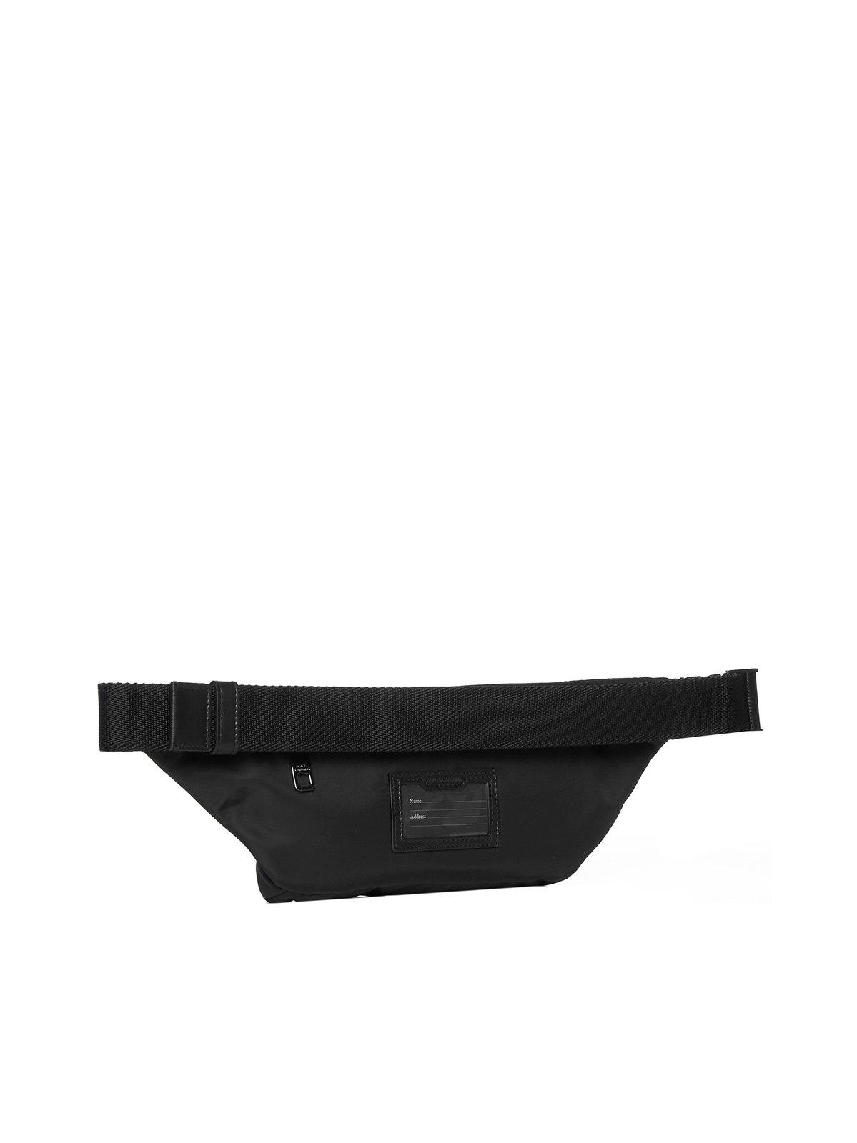 Shop Dolce & Gabbana Logo Embossed Zipped Belt Bag In Nero