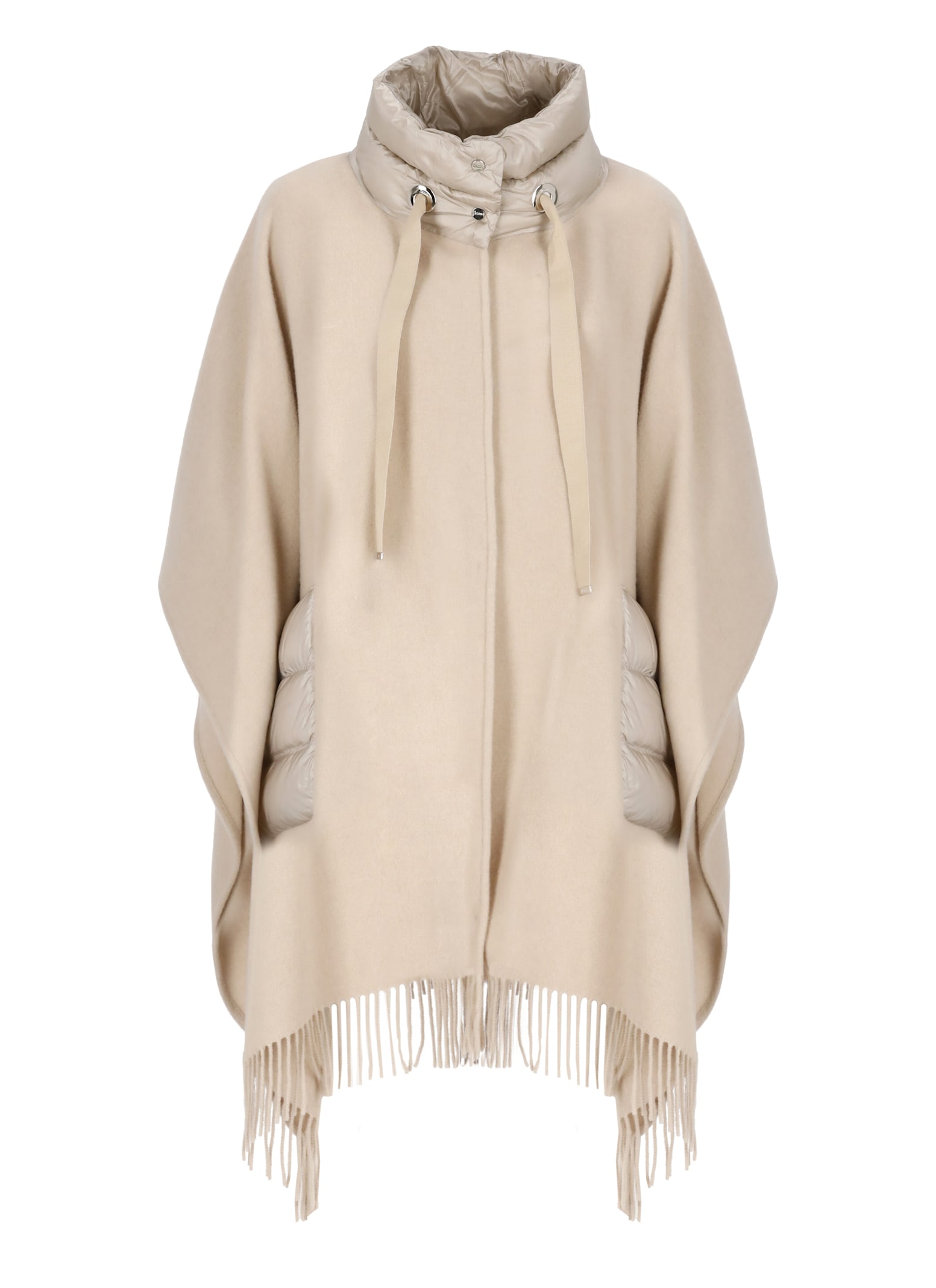 Herno Women Wool And Nylon Cape In Multi