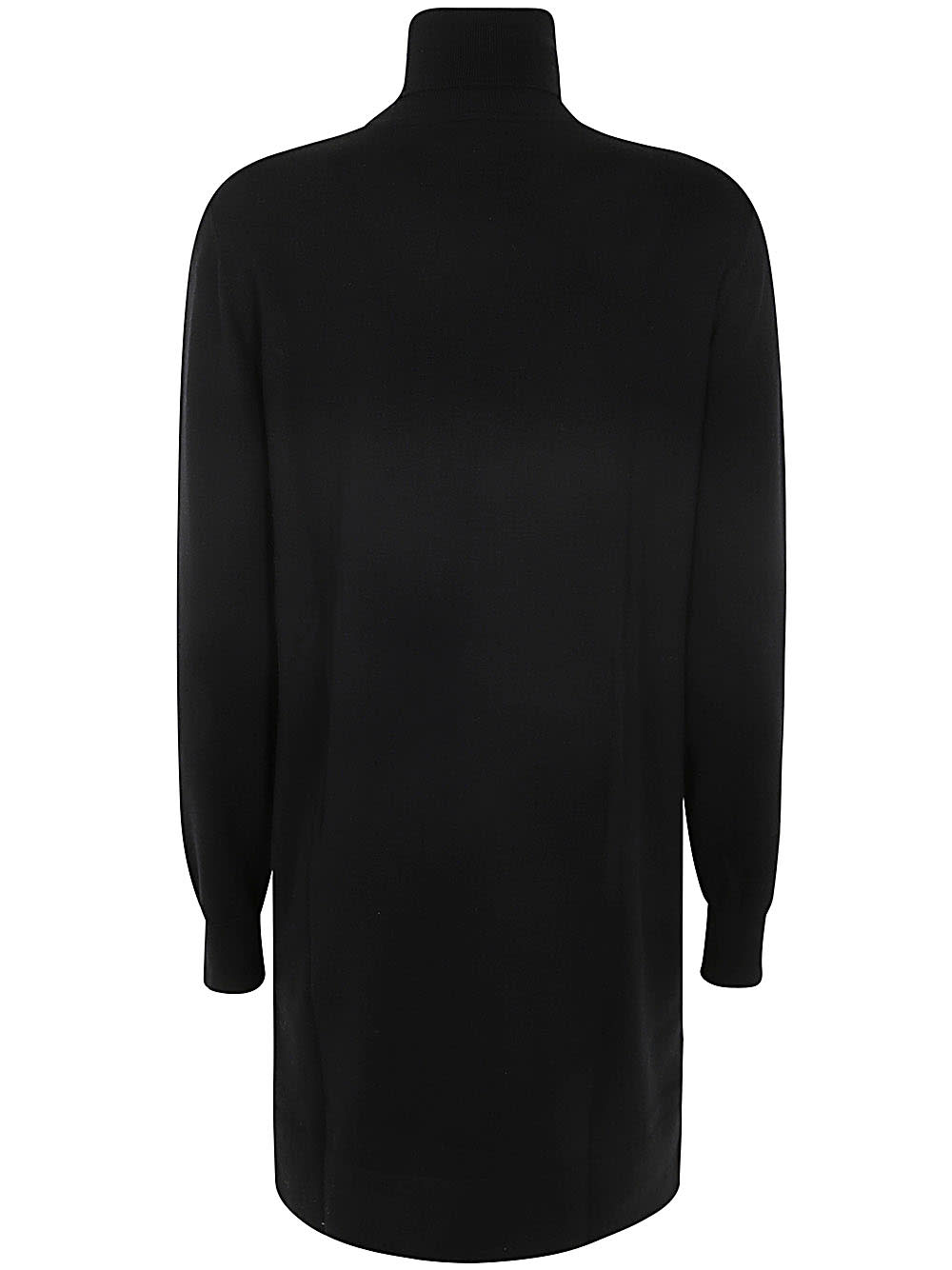 Shop P.a.r.o.s.h Turtle Neck Knit Mini Dress In Black