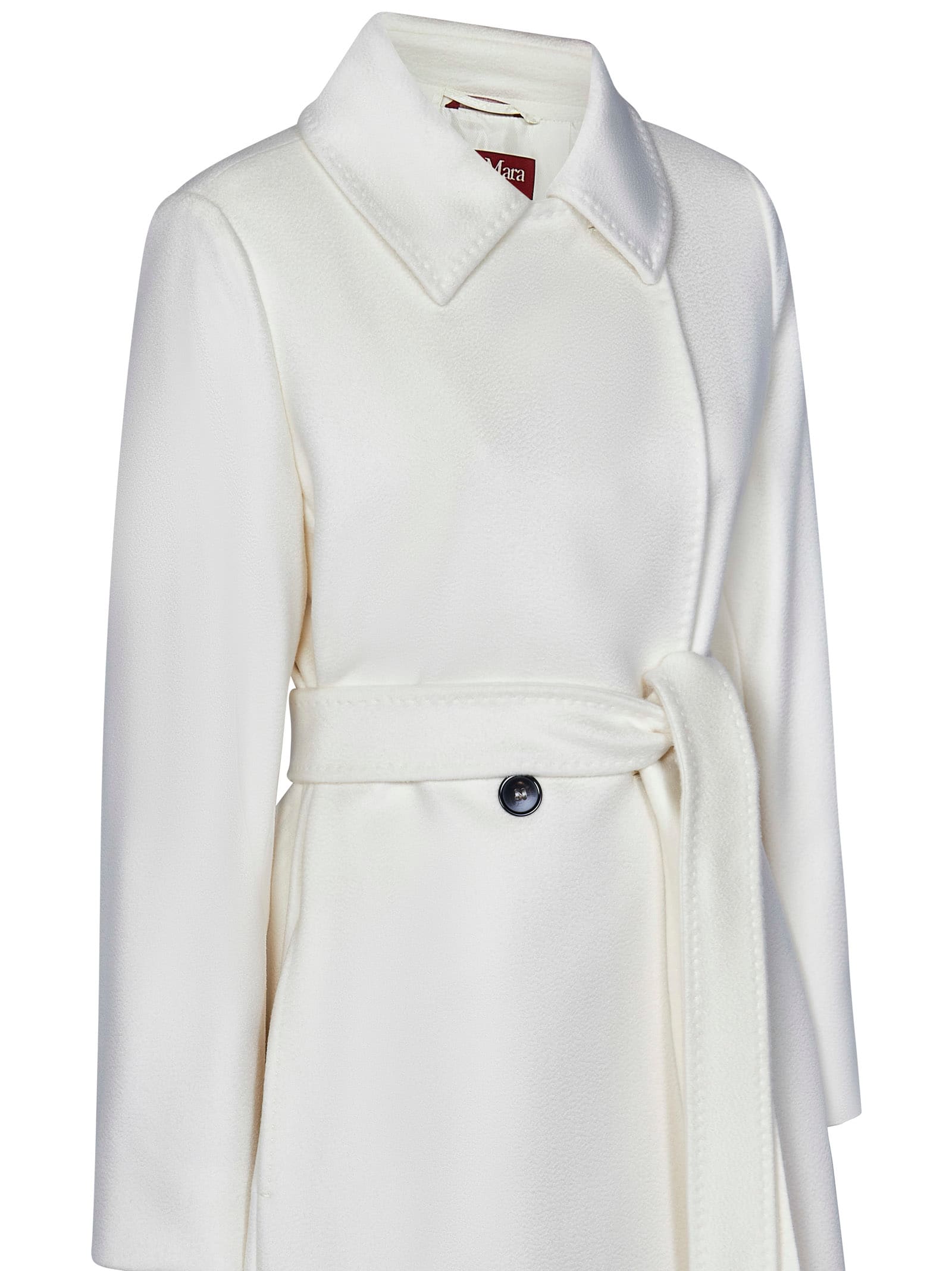 Shop Max Mara Maxmara Studio Bcollag Coat In White