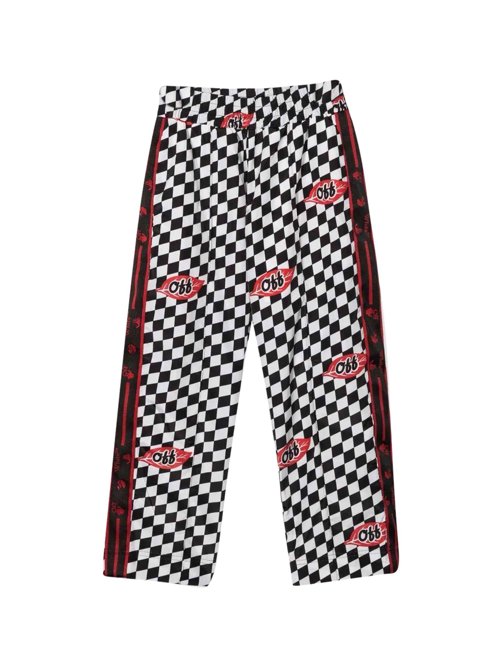Off-White Checkered Print Trousers