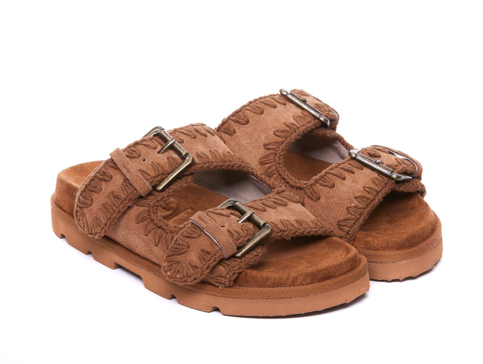 Shop Mou Low Bio Sandals In Brown