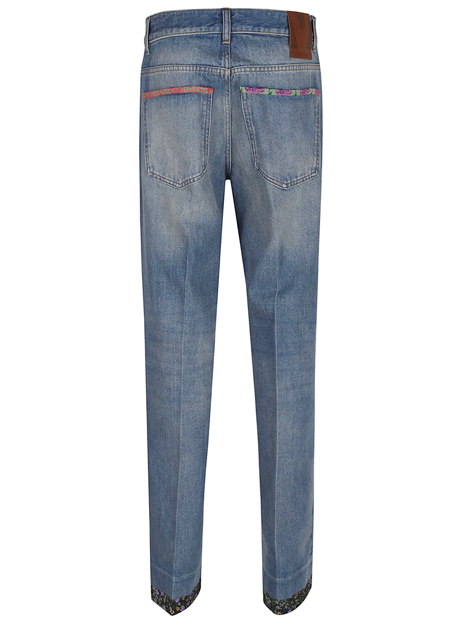 VALENTINO PANTALONE IN DENIM SOLID MEDIUM BLUE DENIM