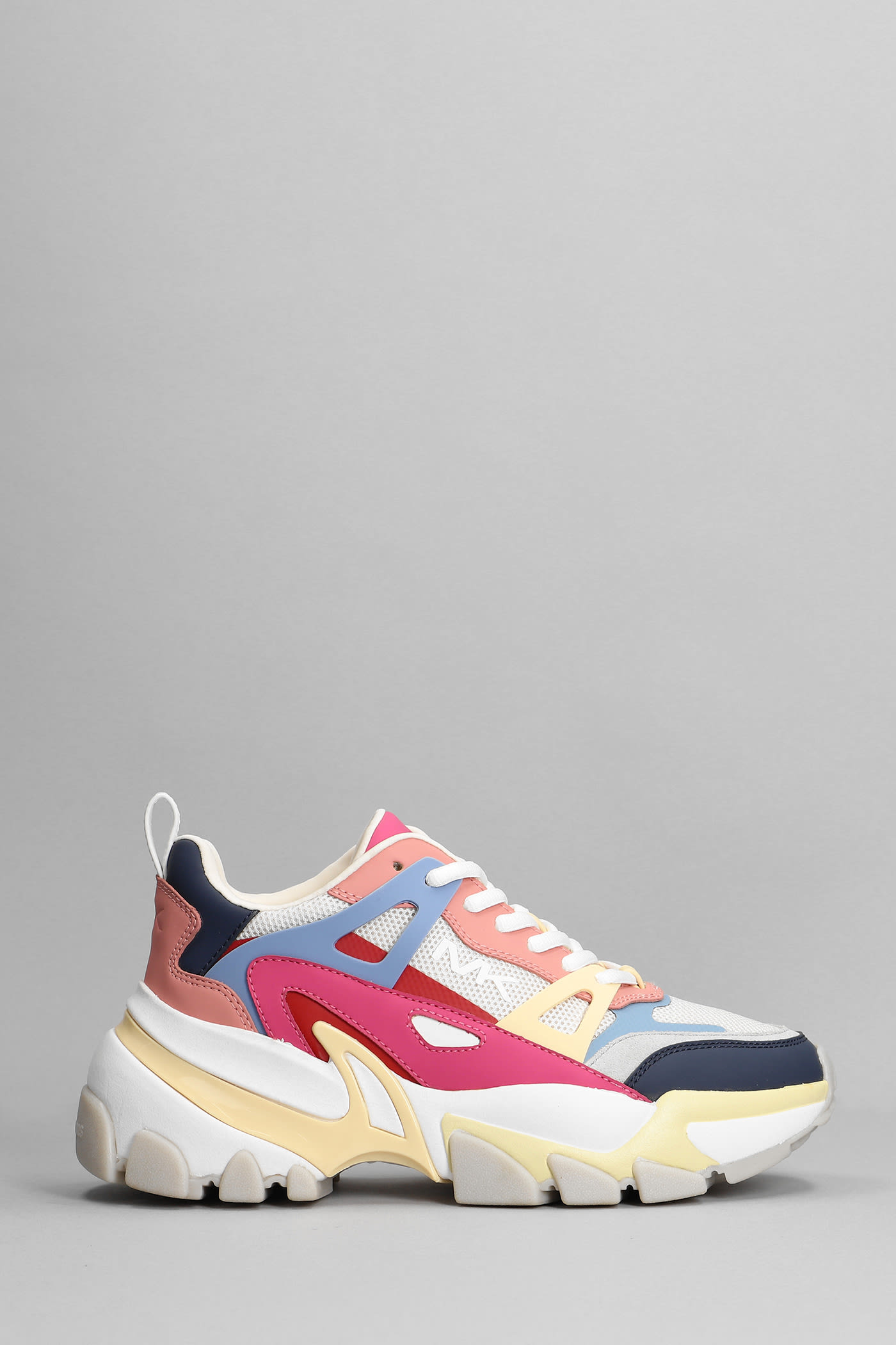 Michael Kors Nick Sneakers In Multicolor Leather And Fabric