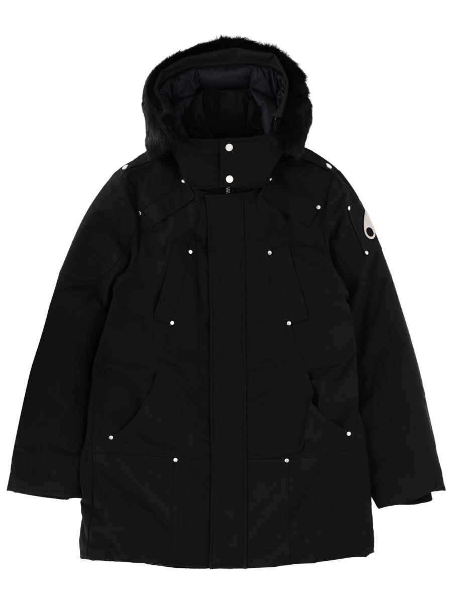 Moose Knuckles "original Shearling" Parka In Black