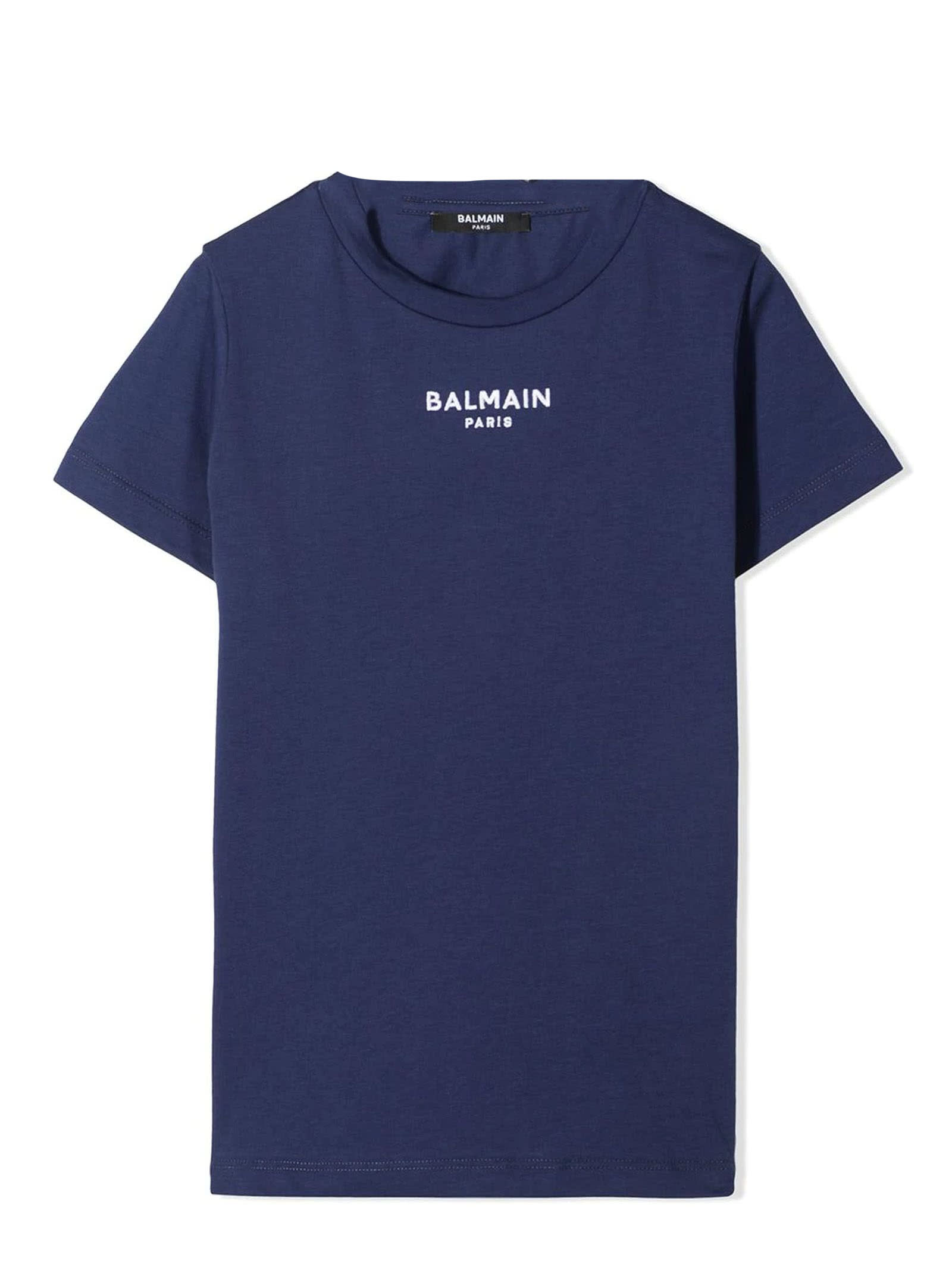 Balmain Blue Cotton T-shirt