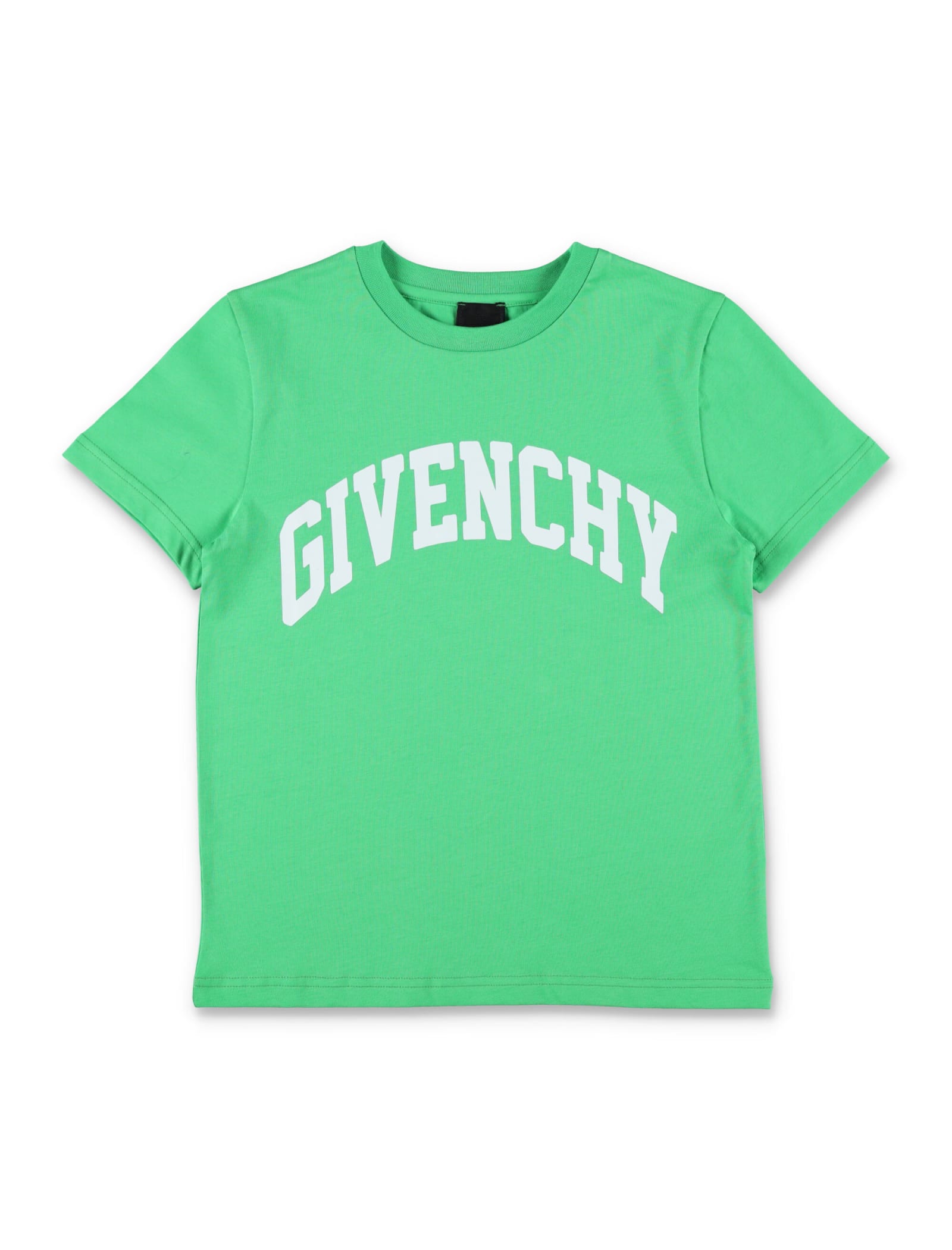 Shop Givenchy Logo T-shirt In Green