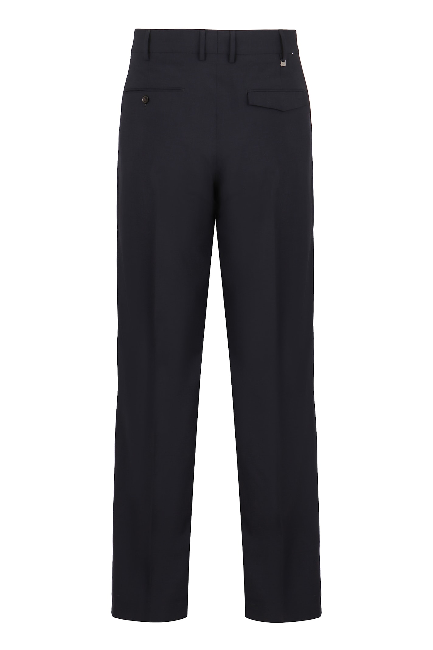 Pt Torino Wool Trousers In Blue