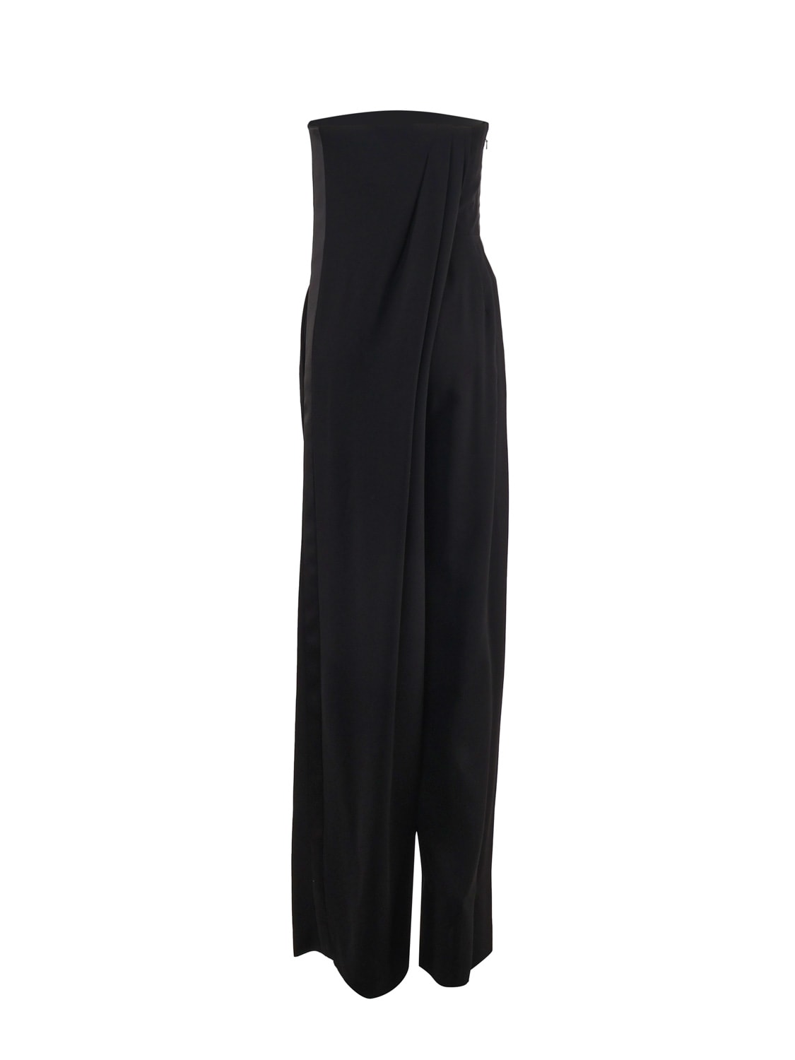 Shop Max Mara Cady Bustier Jumpsuit In Black