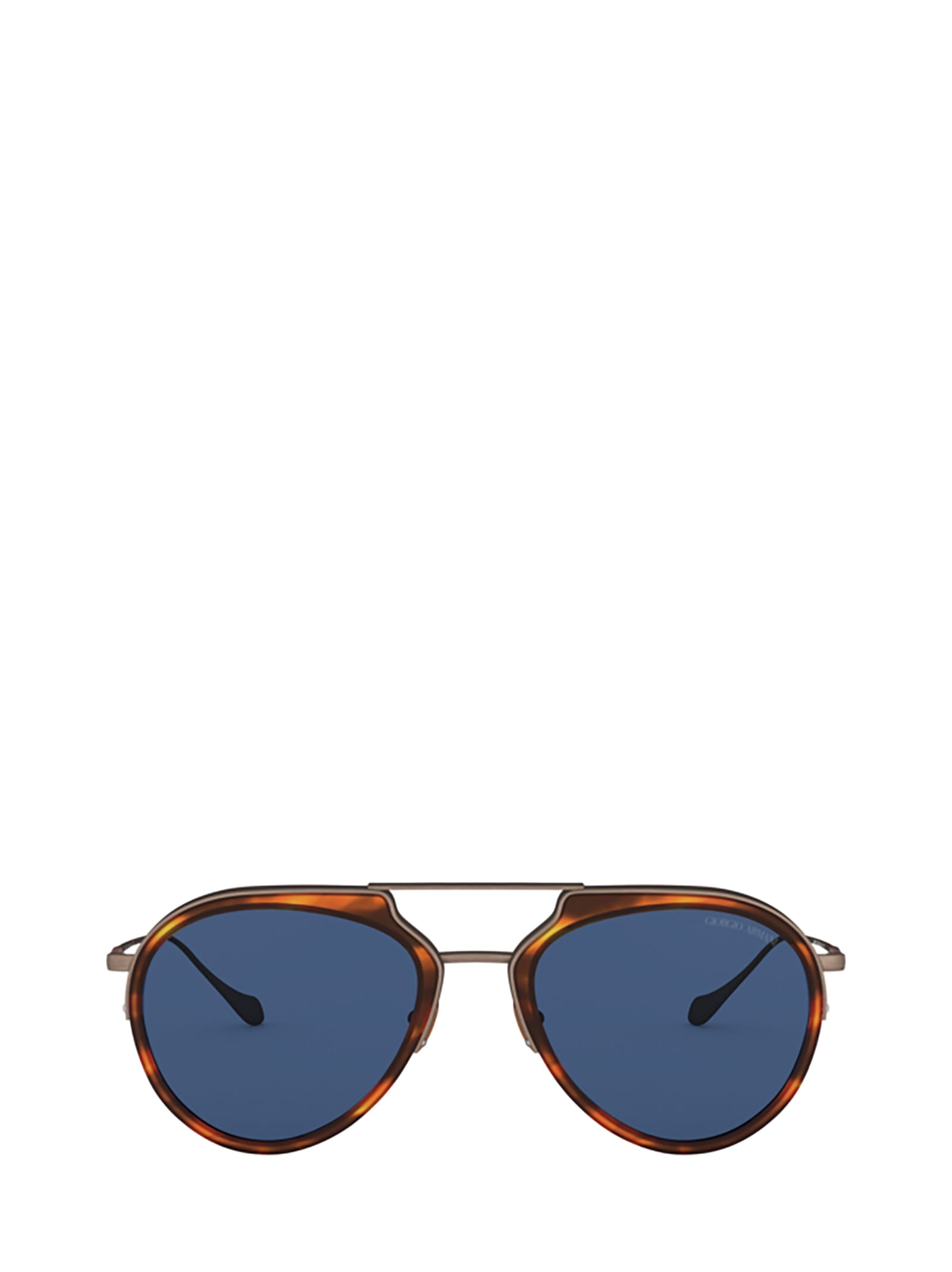 Giorgio Armani Giorgio Armani Ar6097 Striped Brown / Brushed Bronze Sunglasses