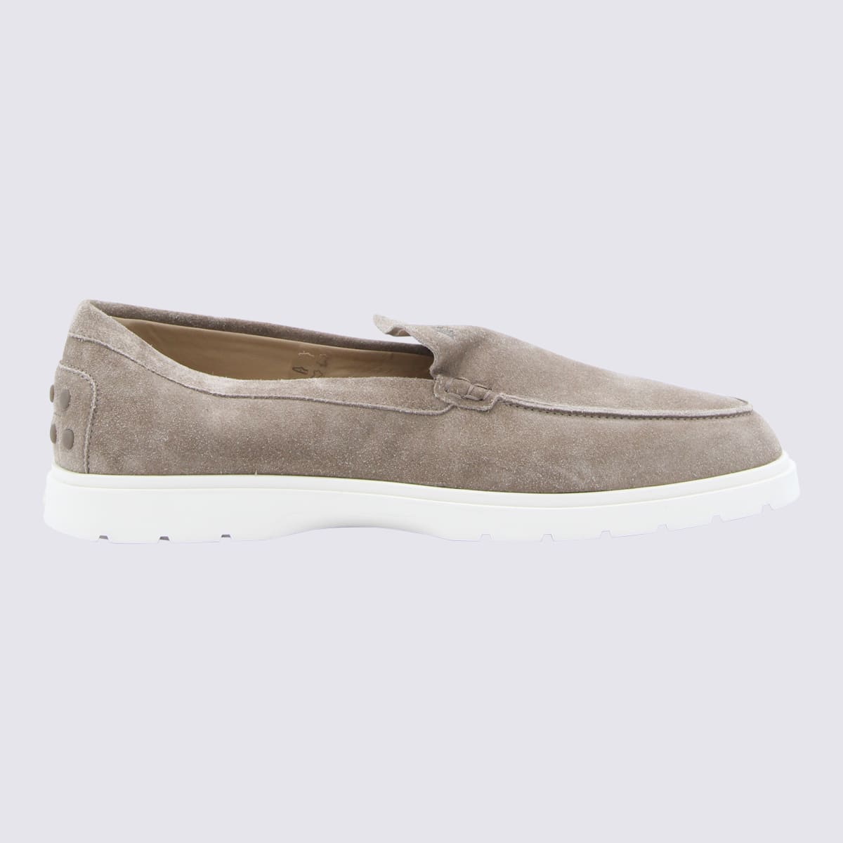 Shop Tod's Camel Suede Loafers In Brown