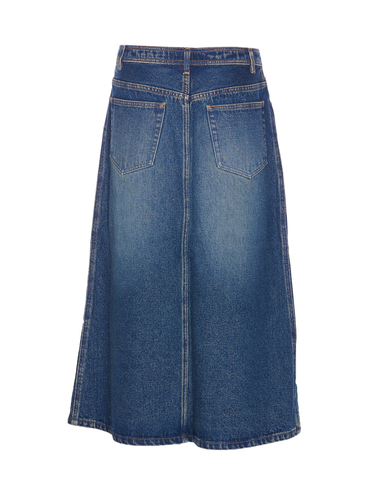 Apc 'georgia Denim Midi Skirt In In Blue