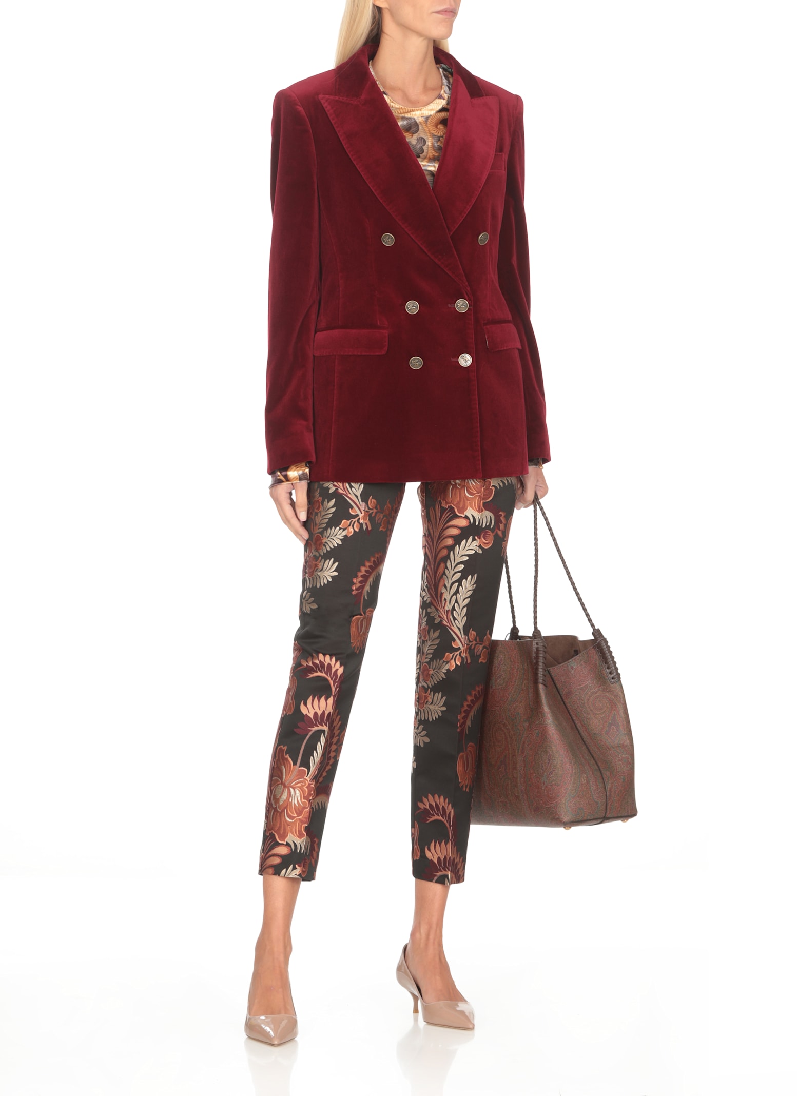 ETRO CHENILLE SWEATER WITH PRINT 