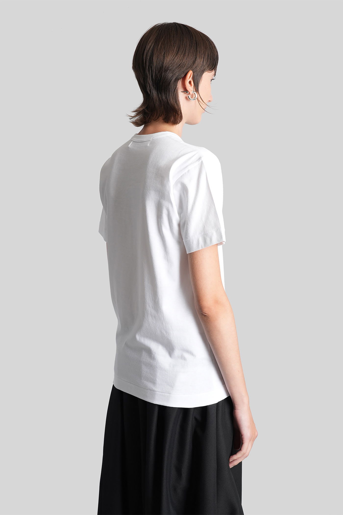 Comme Des Garçons Play White Invader Edition T-shirt In White