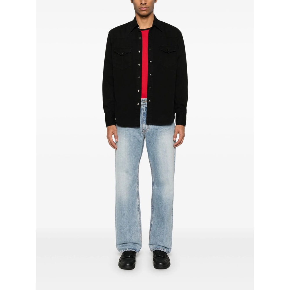 Tonywack Loose Flared-leg Jeans In Blue