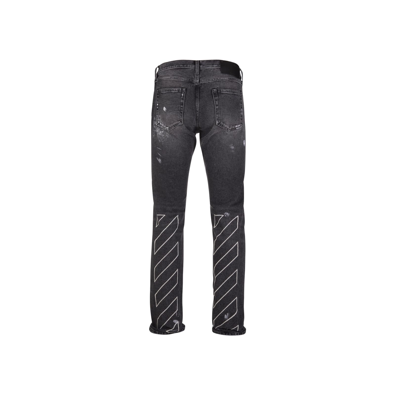 Shop Off-white Skinny Denim Jeans In Gray