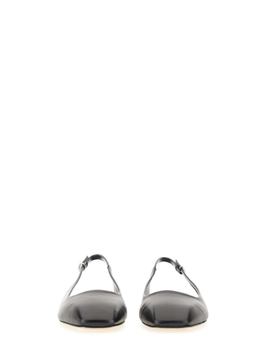Aeyde 10mm Geraldine Napa Slingback Flats In Black