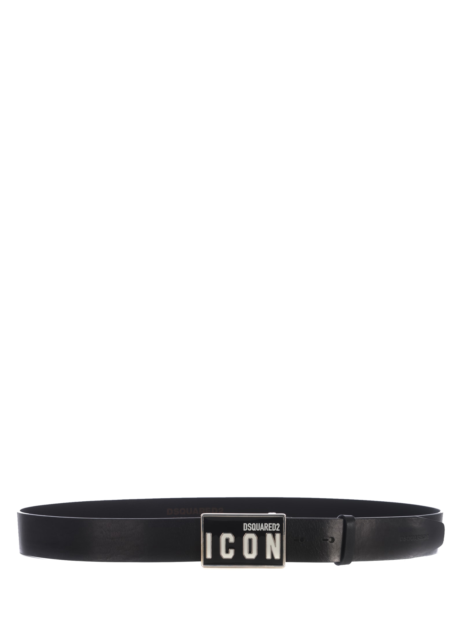 Shop Dsquared2 Belt  Icon In Leather In Black