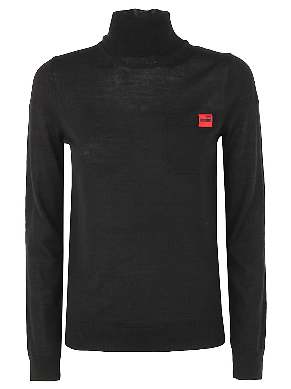 Love Moschino Logol Label Turtle Neck Sweater In Black