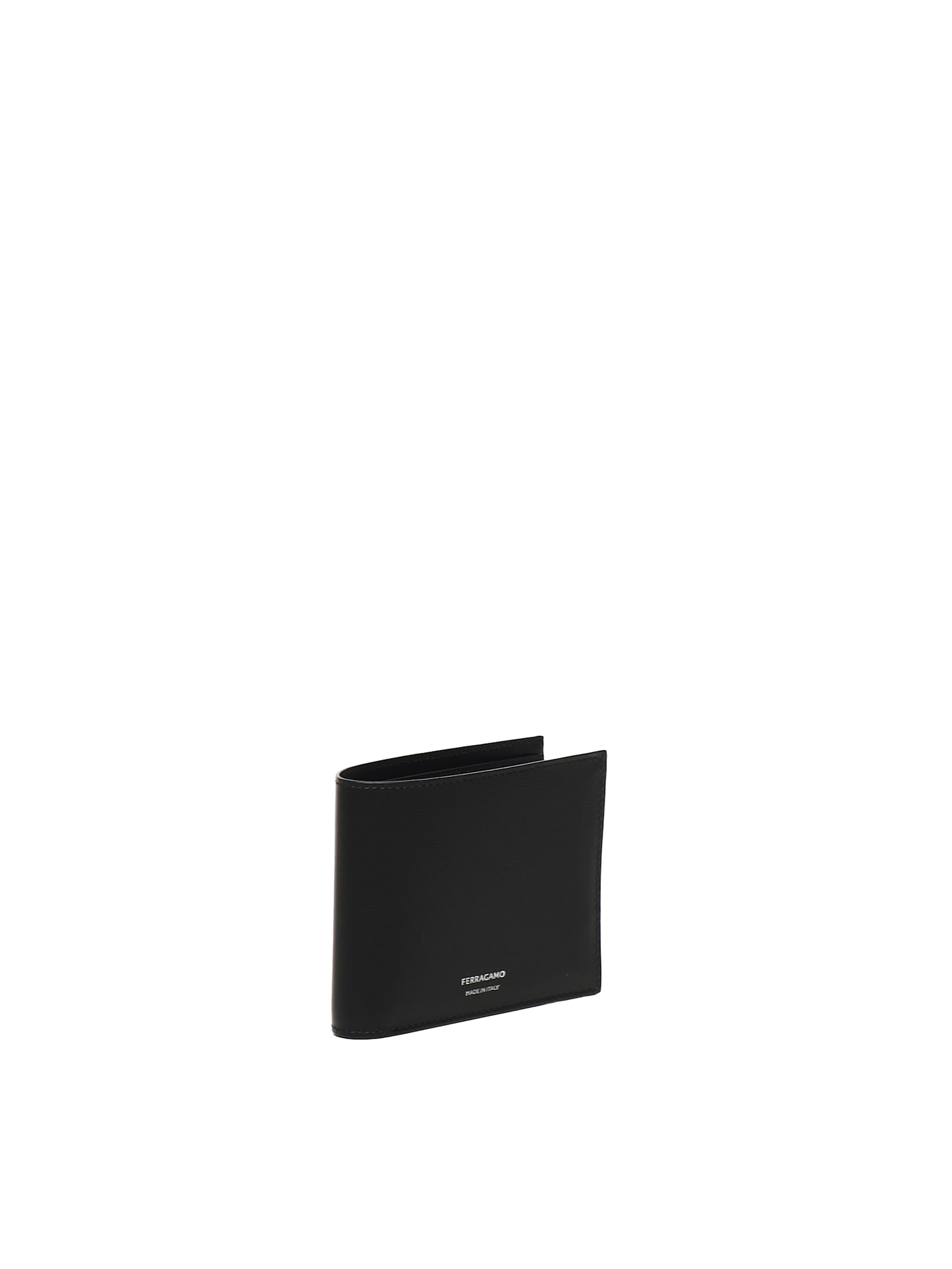 Ferragamo Leather Wallet With Logo