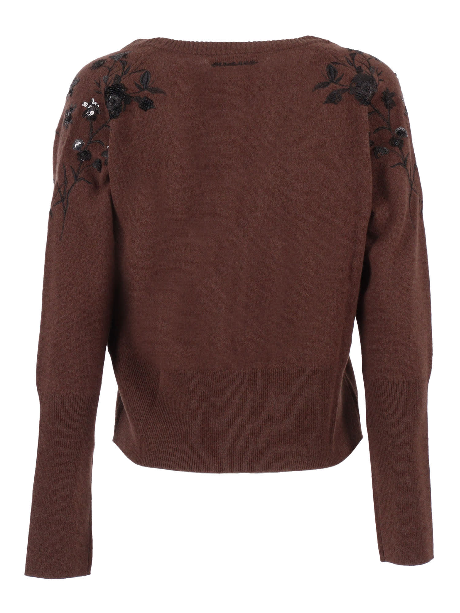 Ermanno Ermanno Scervino Embroidered Cardigan In Brown