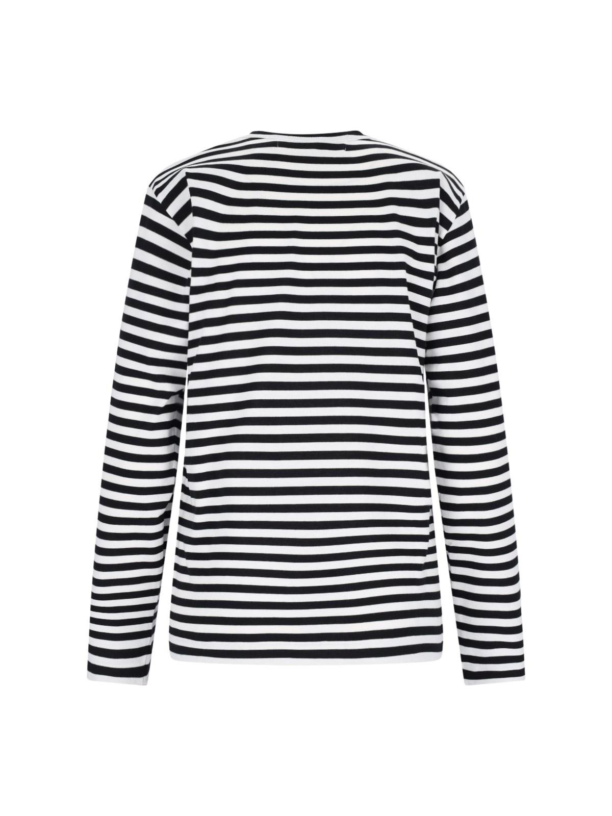 Comme des Garçons Play Striped Logo T-shirt