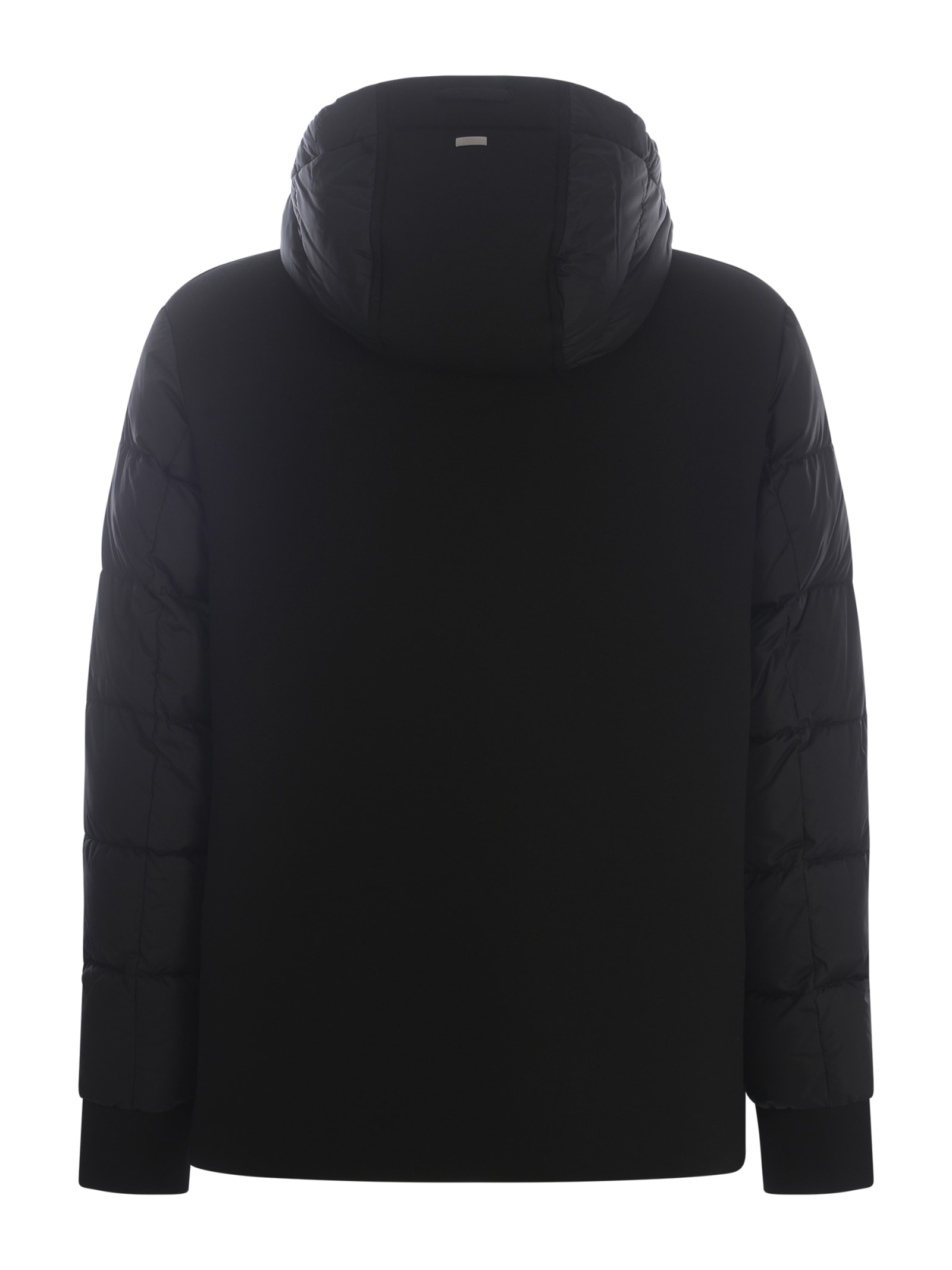 Shop Herno Down Jacket  In Nylon In Black
