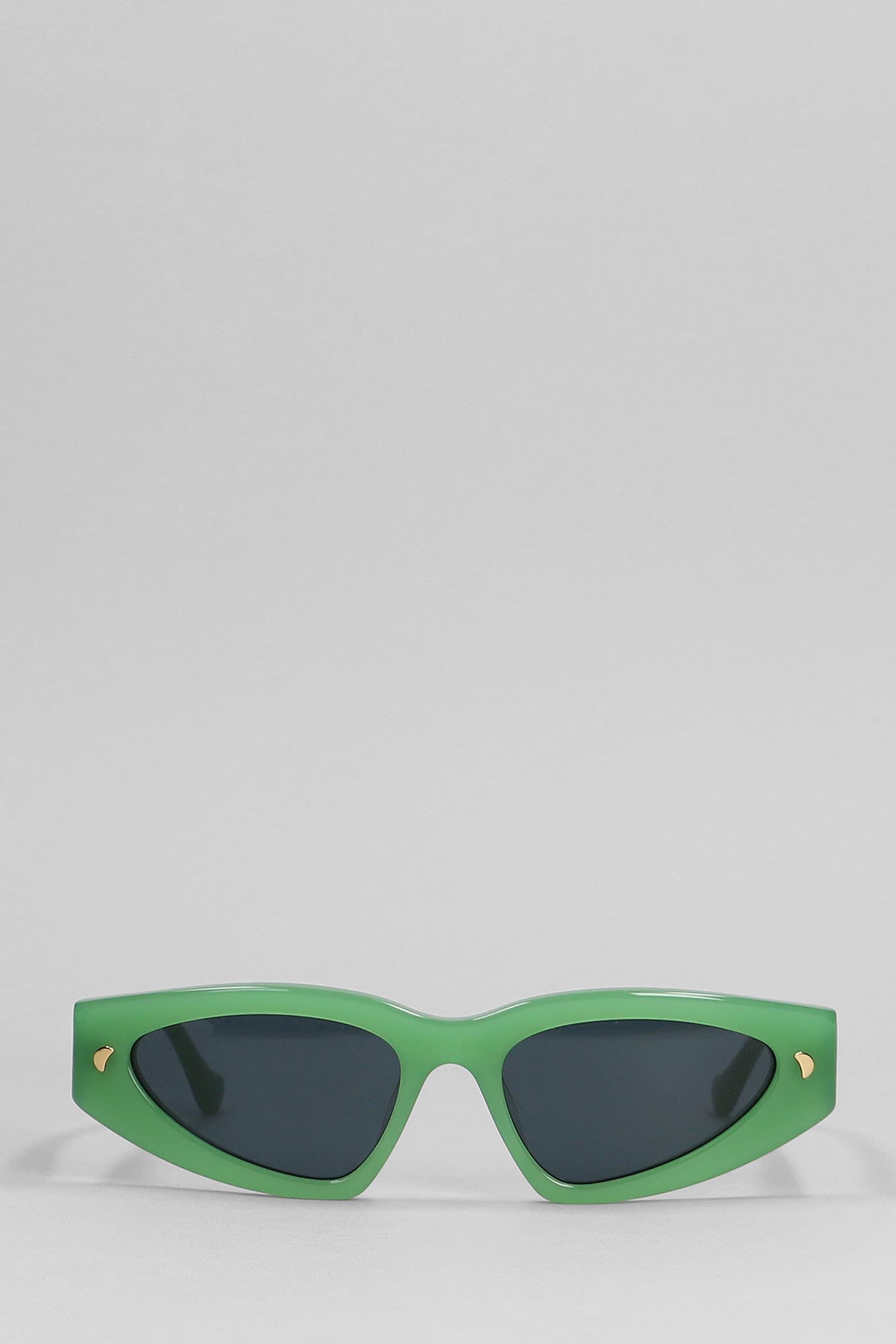 Nanushka Crista Sunglasses In Green Acetate | ModeSens