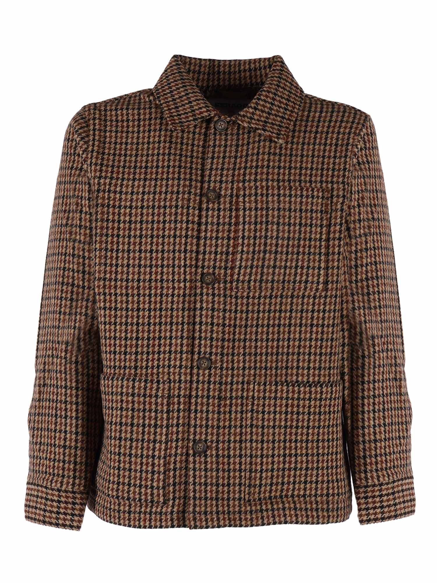 Sebago Houndstooth Button-fastening Jacket In Multi