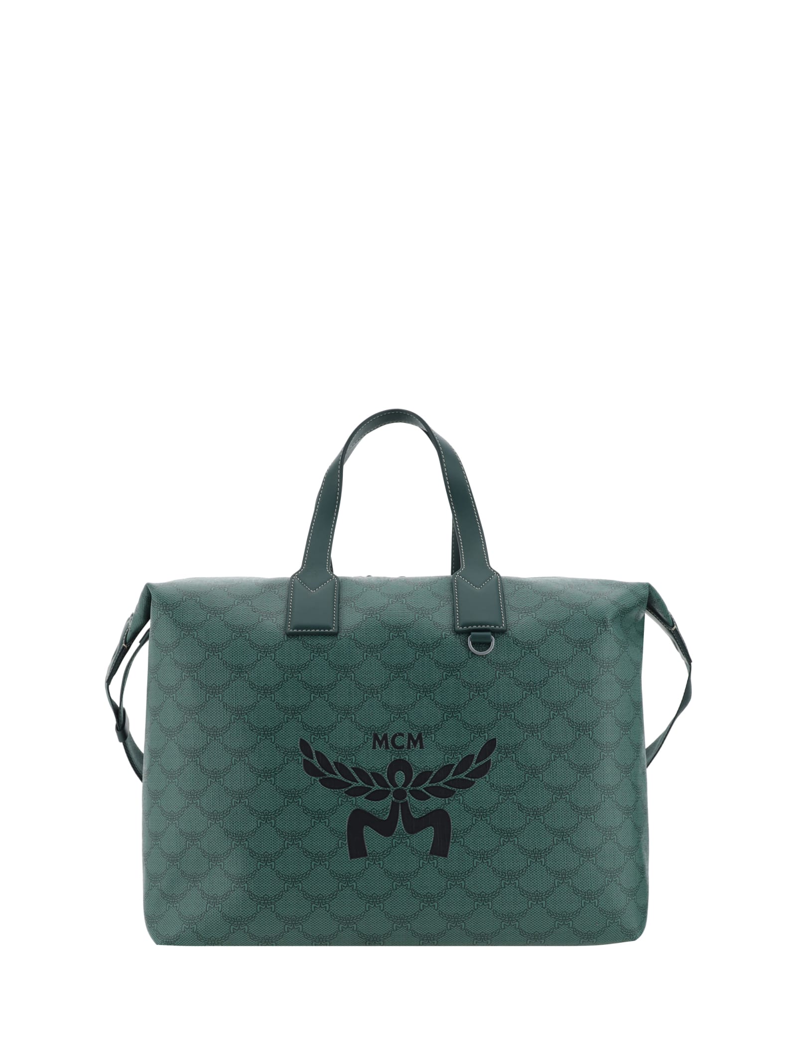 Shop Mcm Himmel Tote Travel Bag In Forest Green