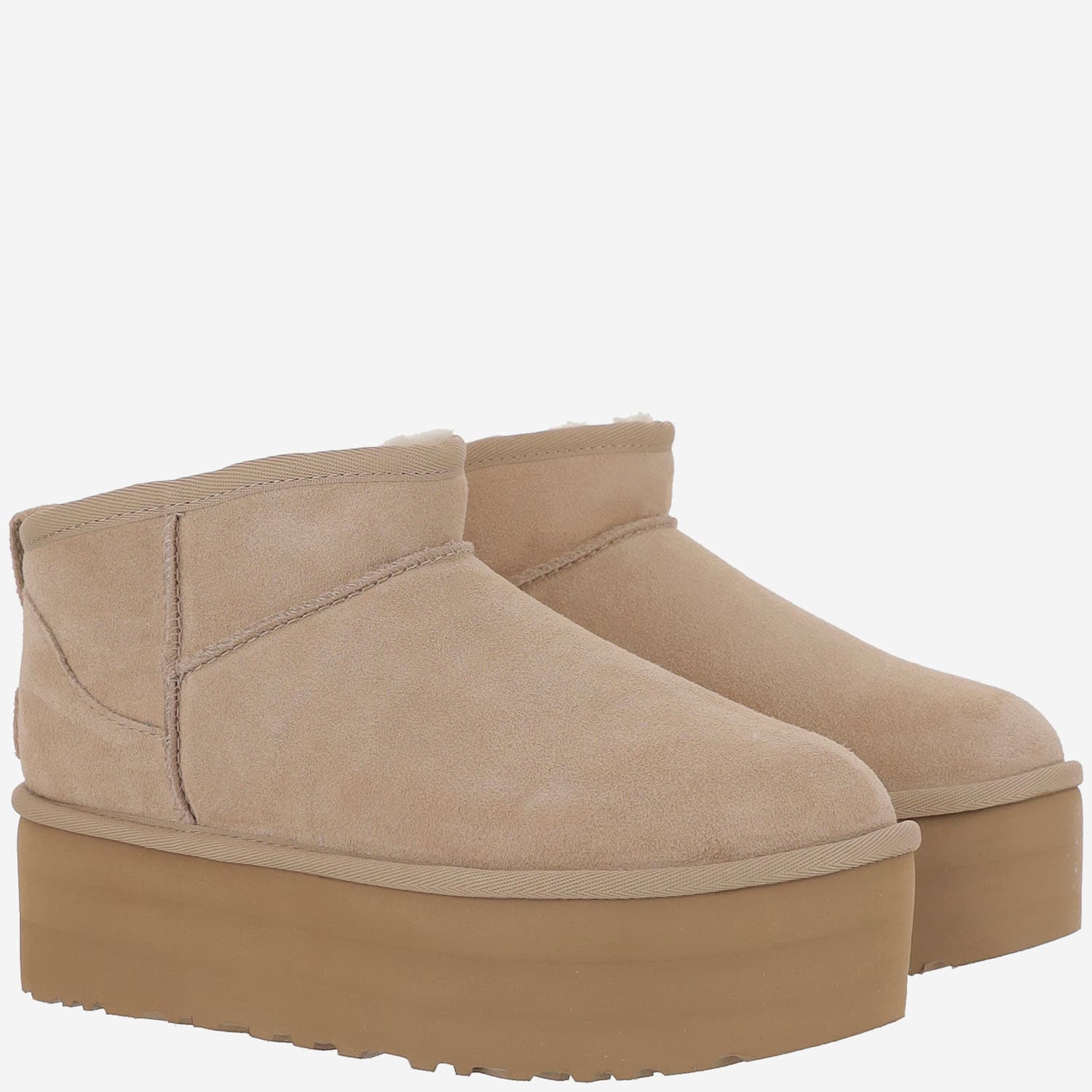Ugg Classic Ultra Mini Platform Boots In Neutral