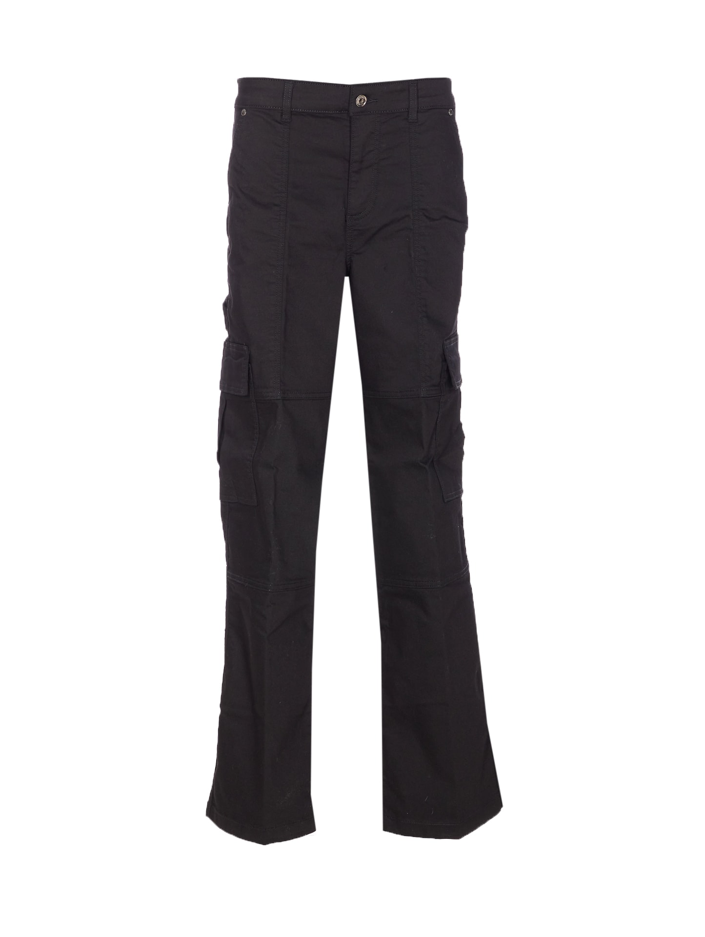 Liu •jo Cargo Style Jeans Featuring Multiple Pockets In Black