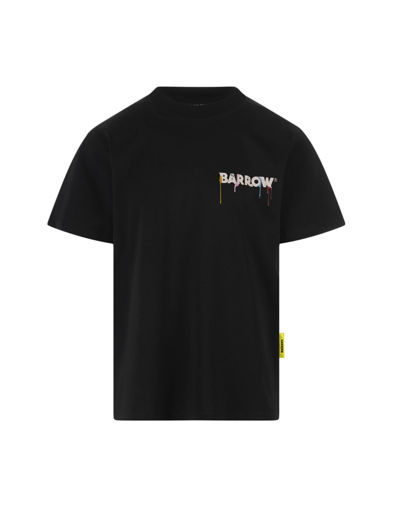 Shop Barrow Black T-shirt With Logo And Colour Spots