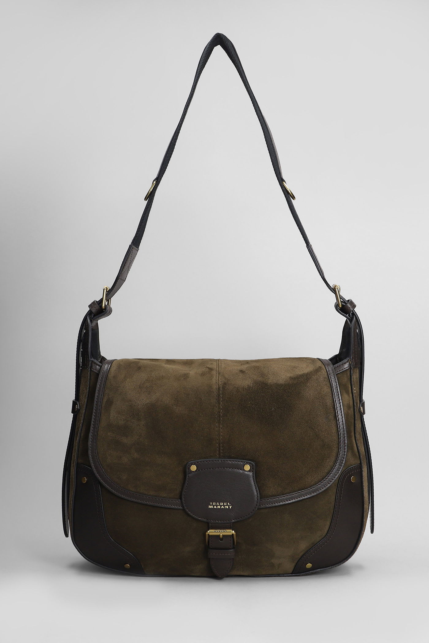 Isabel Marant Sierra Shoulder Shoulder Bag In Brown Suede In Brown