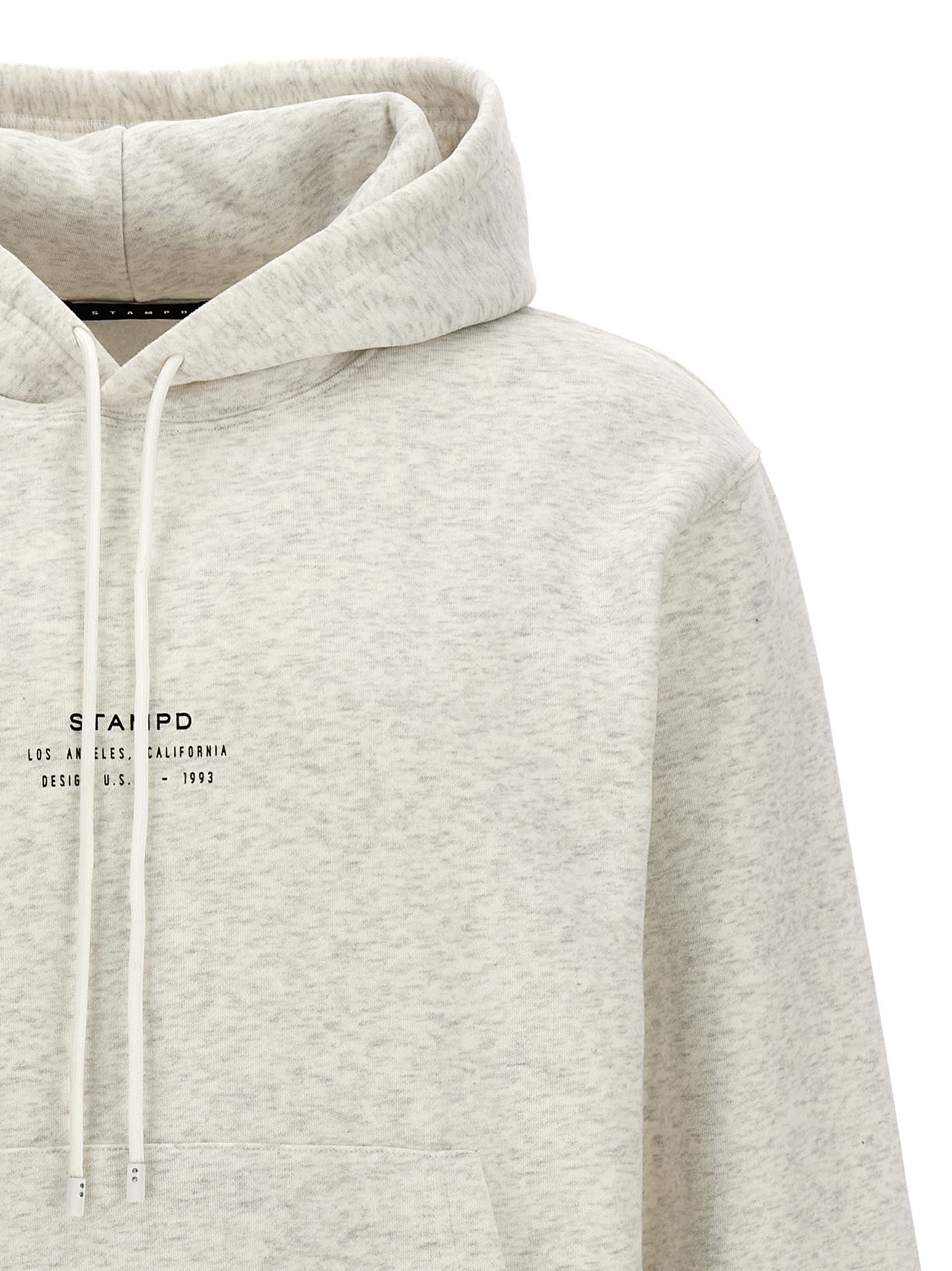 Shop Stampd Stacked Logo Hoodie In Gray