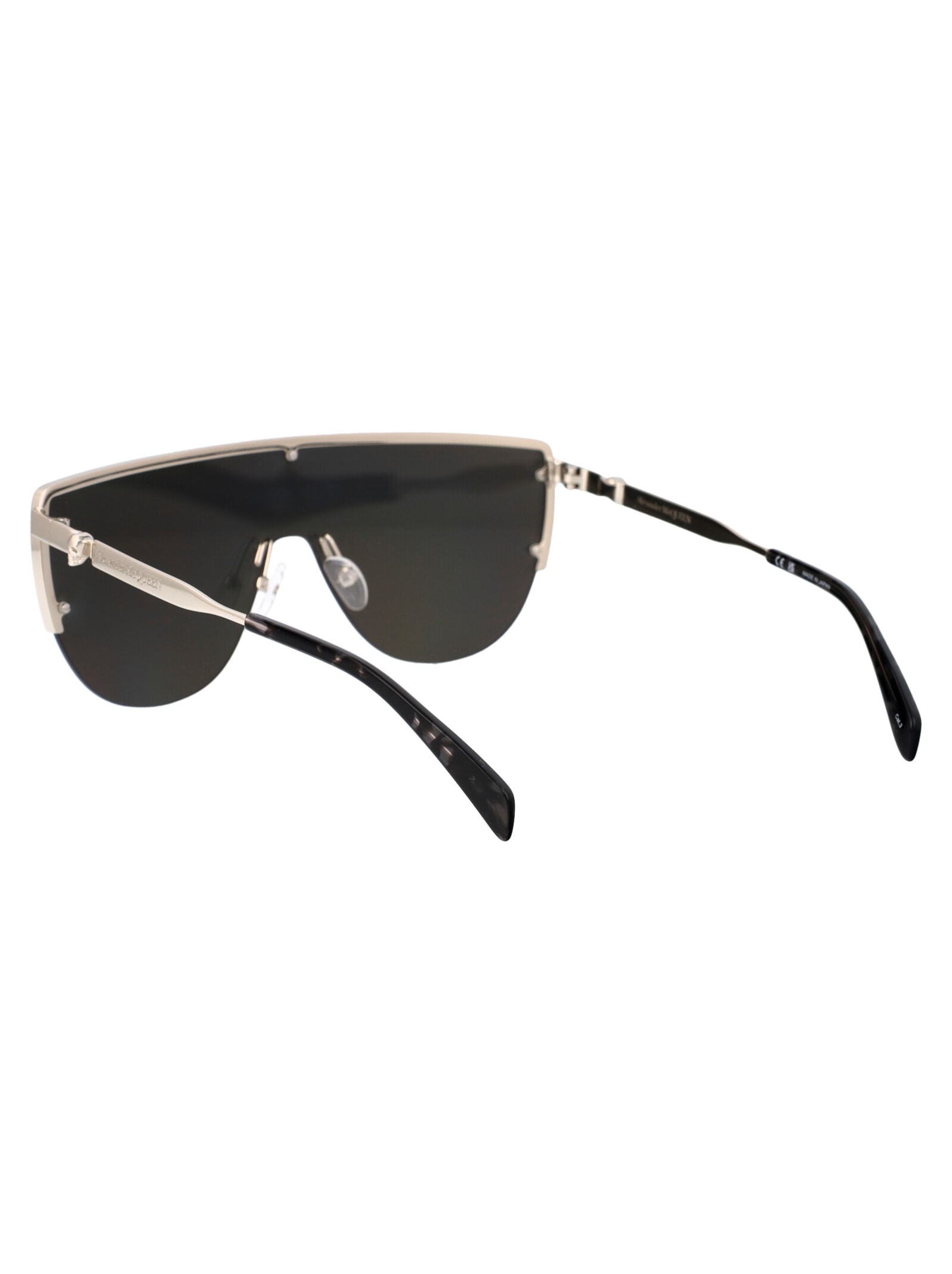 Shop Alexander Mcqueen Am0457s Sunglasses In 004 Silver Silver Silver