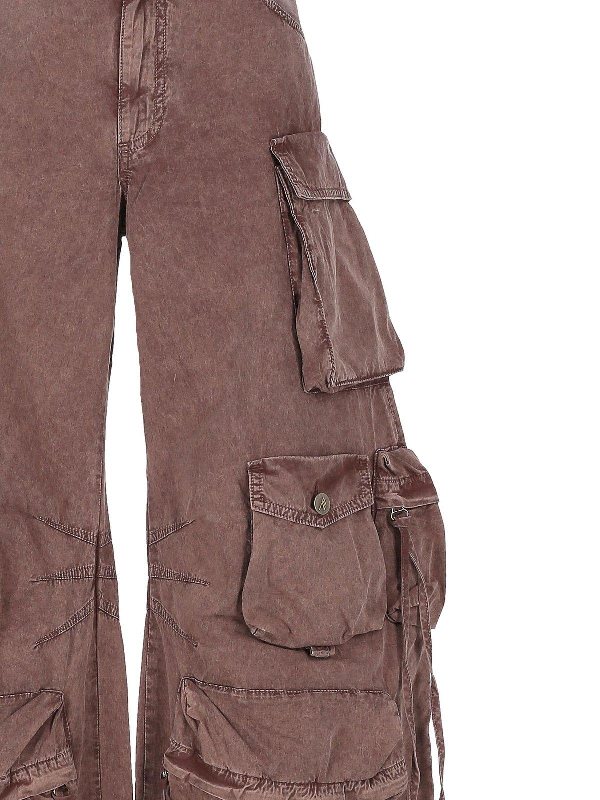 Shop Attico Fern Washed Long Pants In Pink