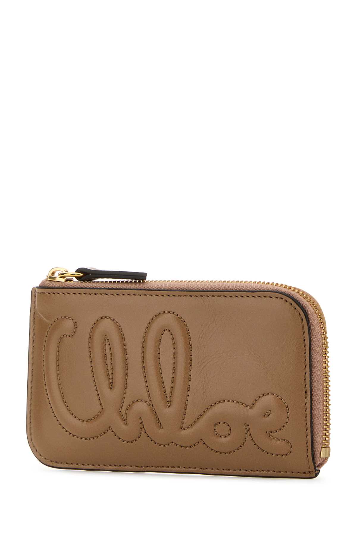 Shop Chloé Antiqued Pink Leather Wallet In Woodrose