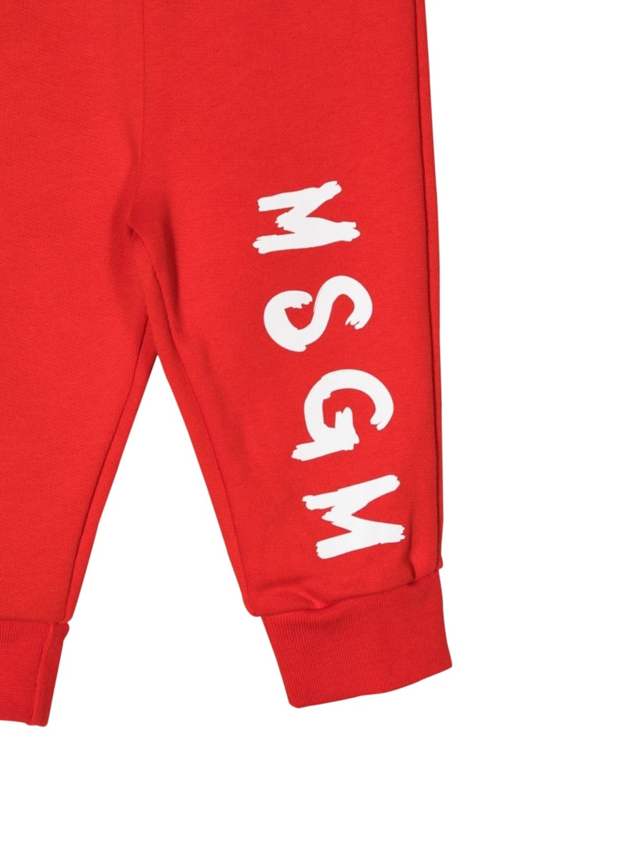 Shop Msgm Sweatpants In Red