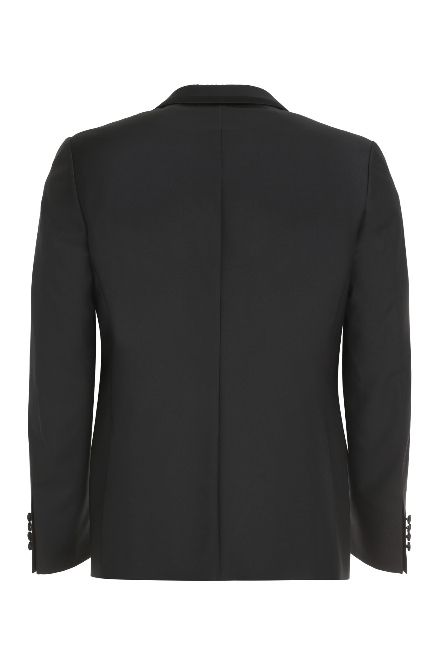 Shop Canali Two-piece Wool Suit In Black