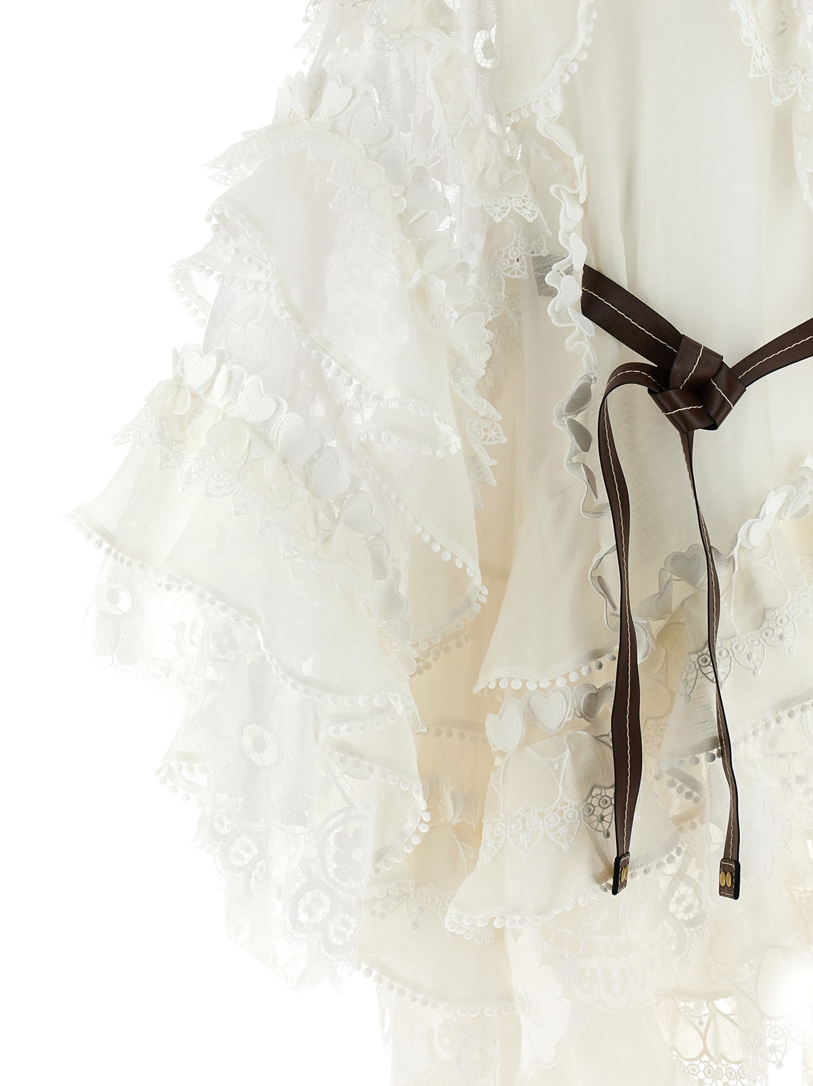 ZIMMERMANN CRUSH HEART TRIM MINI DRESS