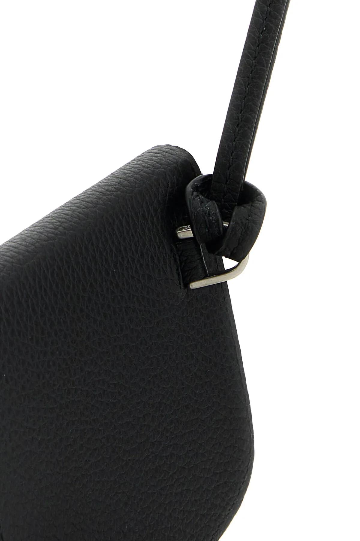 Shop Ferragamo Black Leather Coin Purse