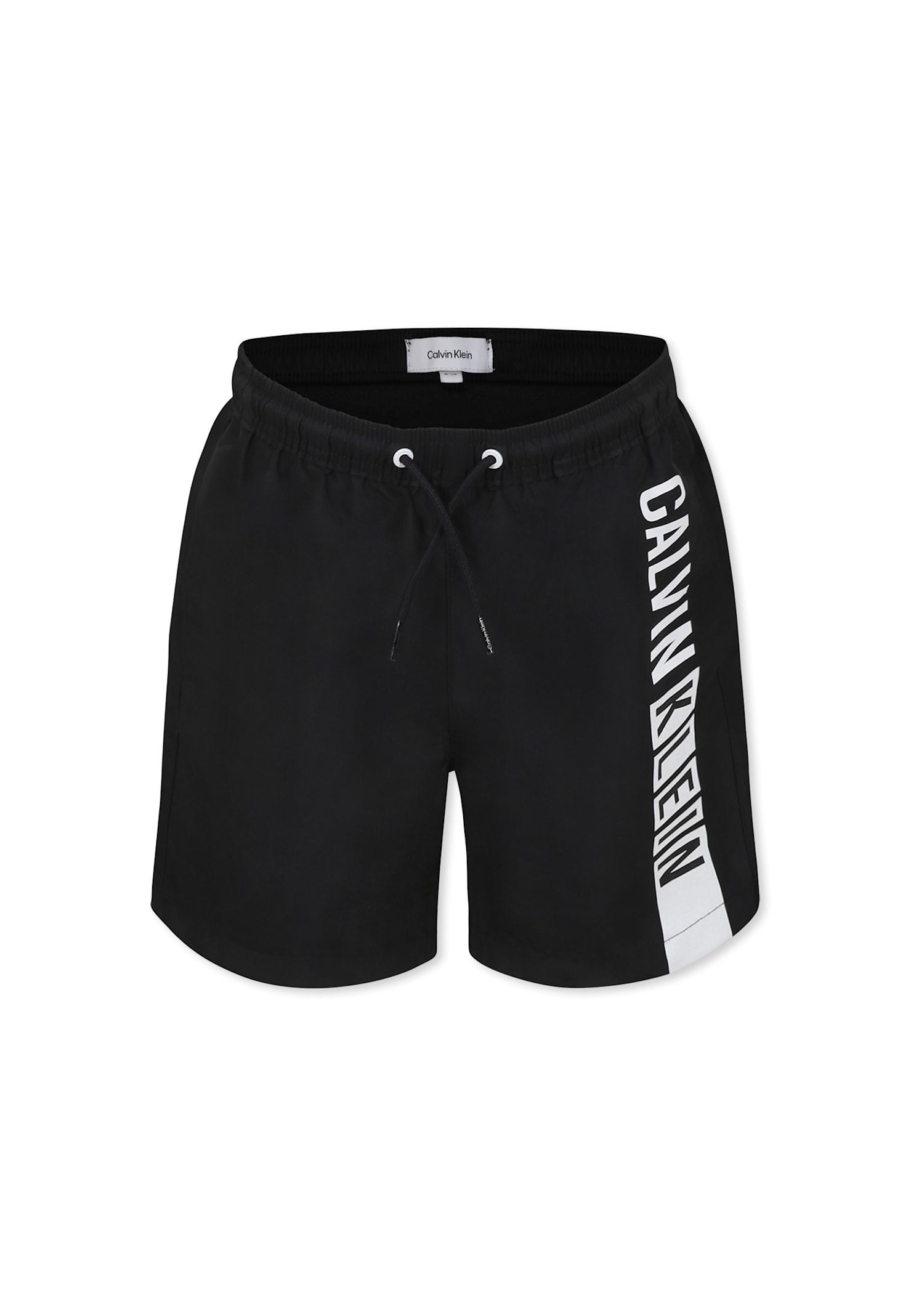 Calvin Klein Black Swim Shorts For Boy With Logo In Black