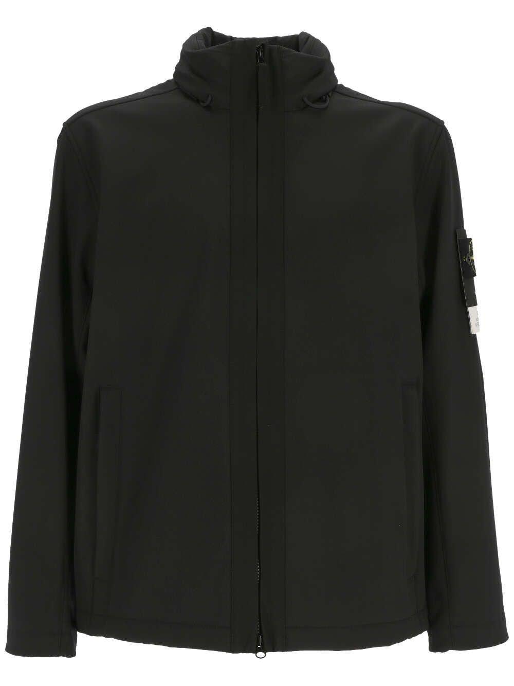 Logo-patch Zipped Coat