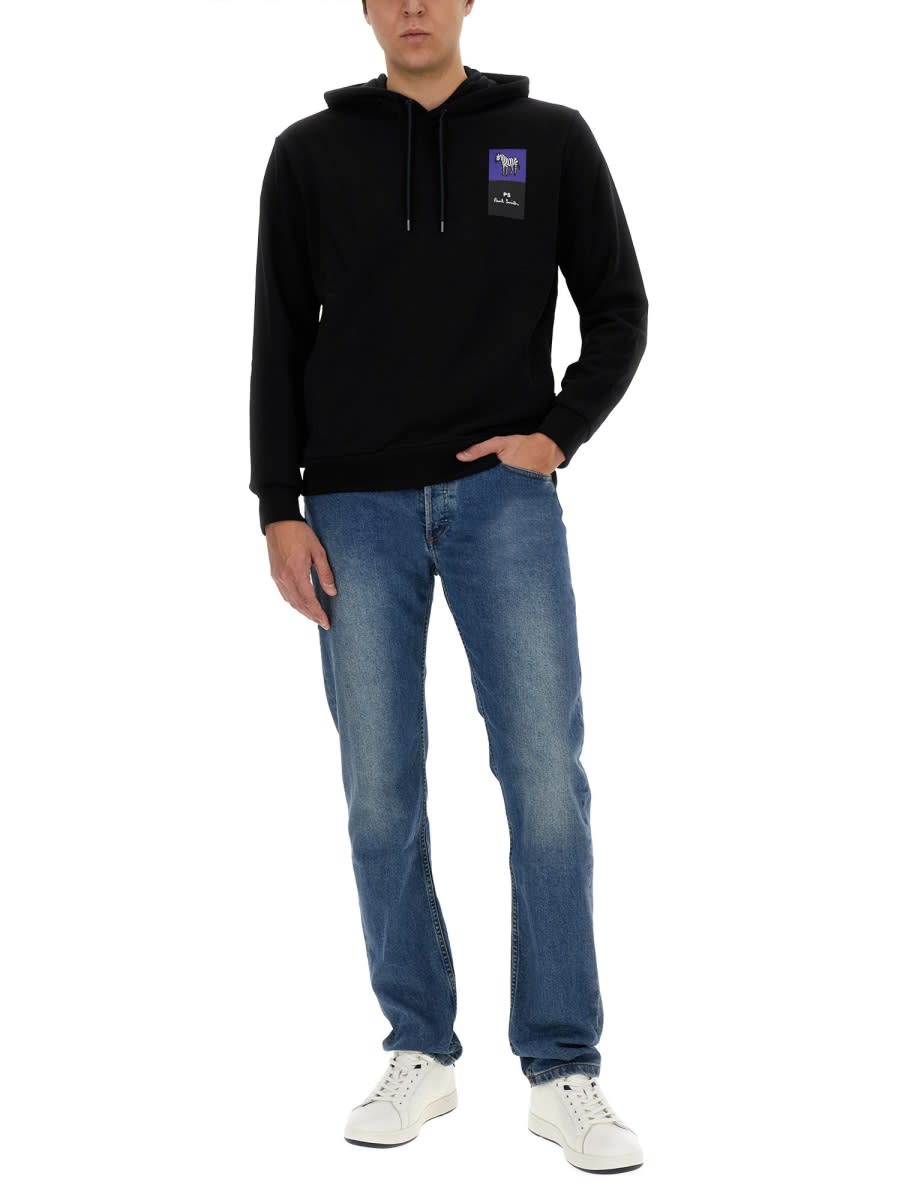 Shop Ps By Paul Smith Zebra Sweatshirt In Black